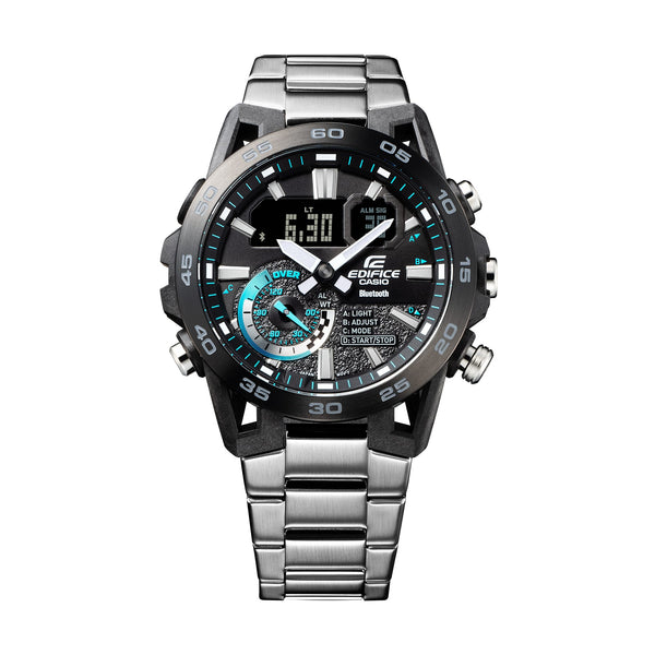 40DB Reloj Edifice Bluetooth Hombre Correa Acero - Vista lateral