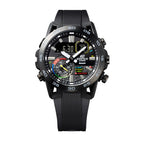 40MP-1A Reloj Casio Edifice Hombre Correa de Resina Negro - Vista trasera
