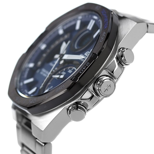950DB Reloj Edifice Hombre Correa de Acero Esfera Azul - Vista trasera