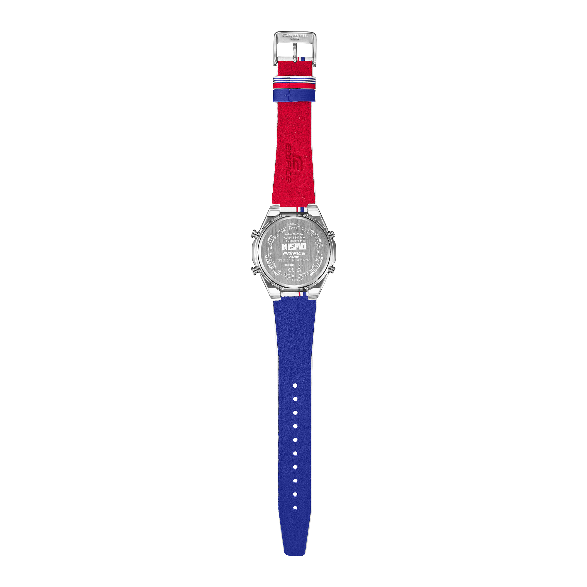 S10NIS-7A Reloj Edifice Nismo Hombre Correa Cuero Blanco - Vista 5
