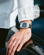 109D Reloj Edifice Hombre Correa de Acero Esfera Azul - Detalle de esfera
