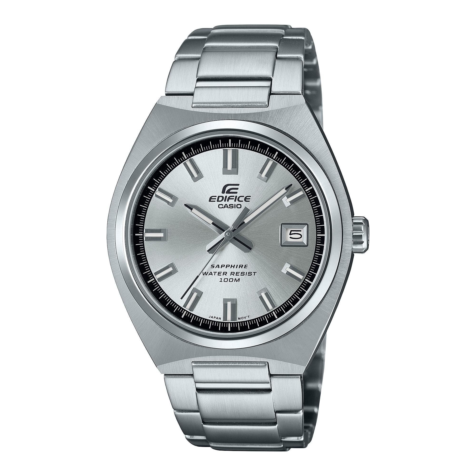 109D Reloj Edifice Hombre Brazalete de Acero Plateado - Reloj original en Guatemala