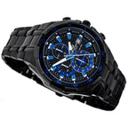 539BK Reloj Edifice Hombre Acero Negro Azul - Vista lateral
