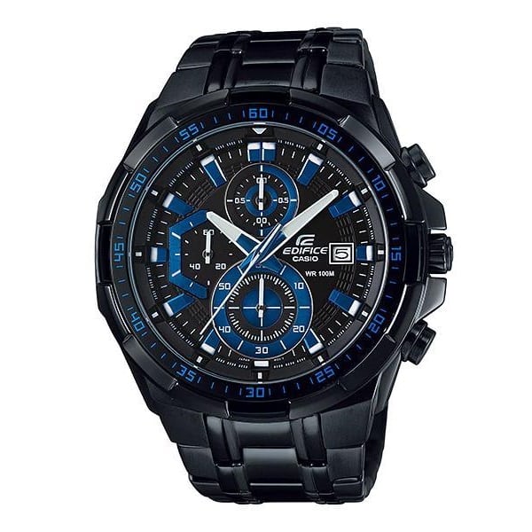 539BK Reloj Edifice Hombre Acero Negro Azul - Reloj original en Guatemala
