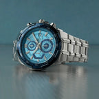 539DE Reloj Edifice Hombre Correa Acero Esfera Azul - Vista lateral