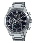 571D Reloj Edifice Hombre Correa de Acero Esfera Negra - Reloj original en Guatemala