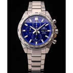 574D Reloj Edifice Hombre Correa de Acero Esfera Azul - Detalle de esfera