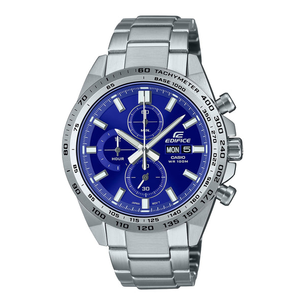 574D Reloj Edifice Hombre Correa de Acero Esfera Azul - Reloj original en Guatemala