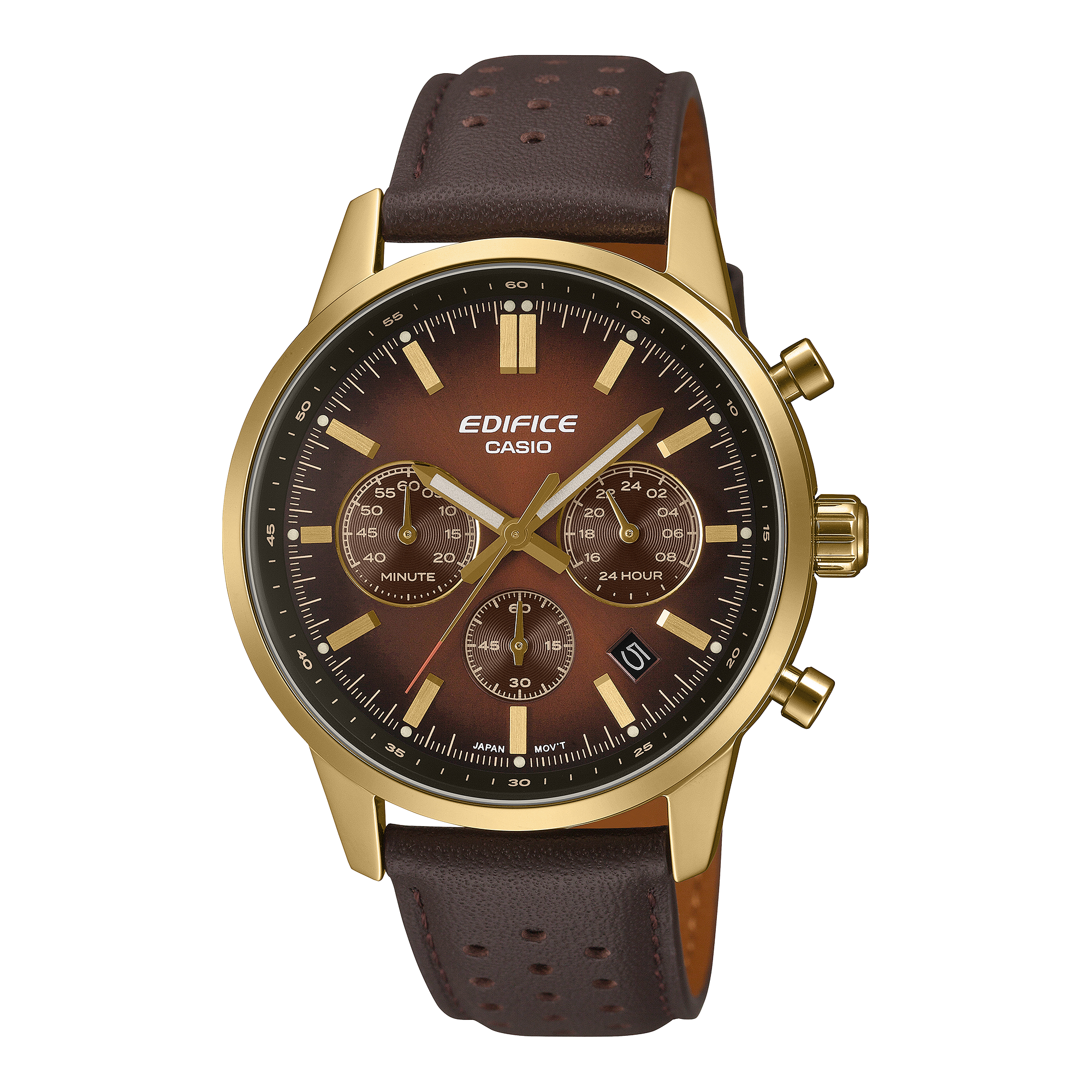 EFR-575CL-5A Reloj Edifice de hombre correa de cuero