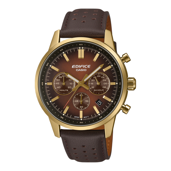 EFR-575CL-5A Reloj Edifice de hombre correa de cuero