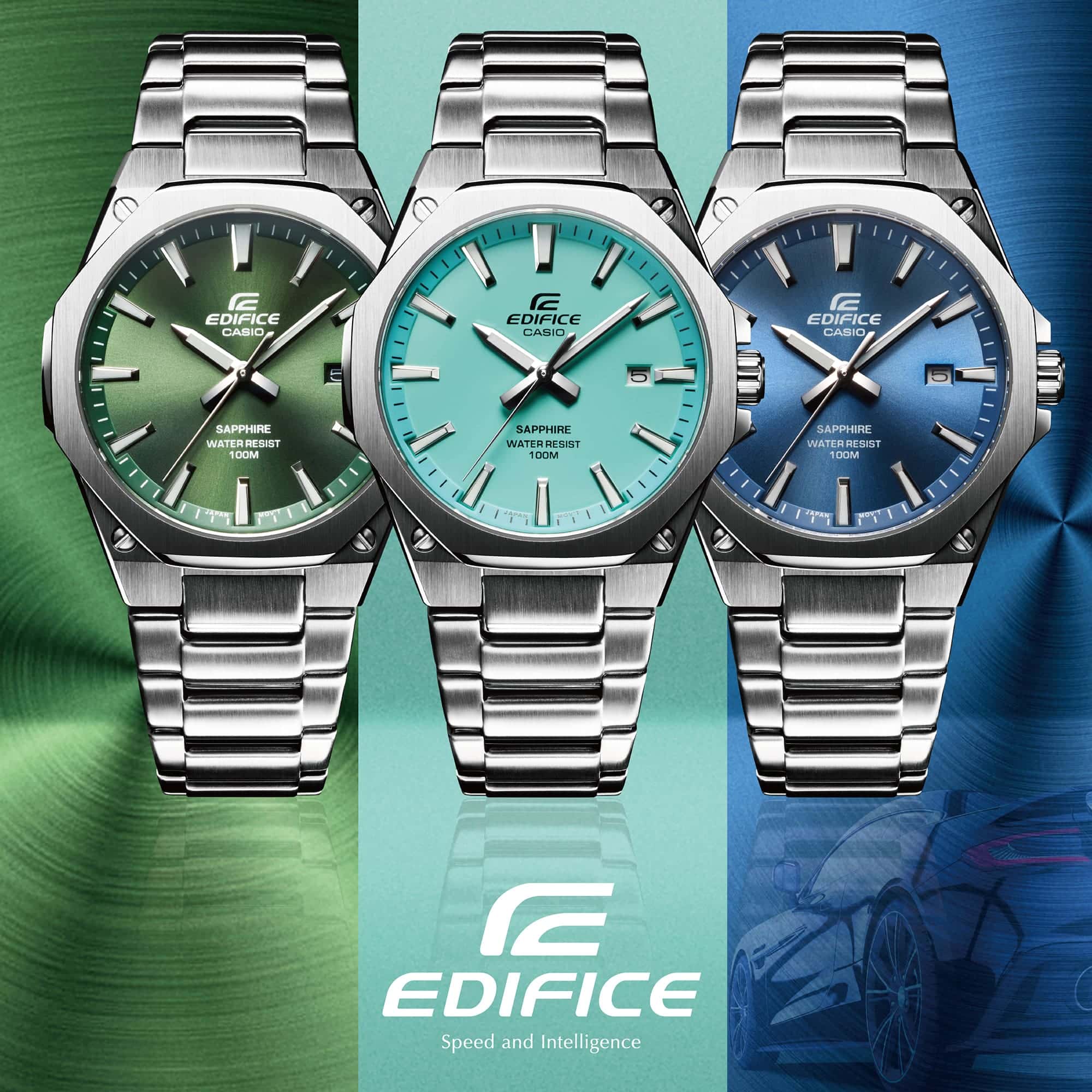 EFR-S108D-2AV Edifice cristal zafiro Reloj para Hombre
