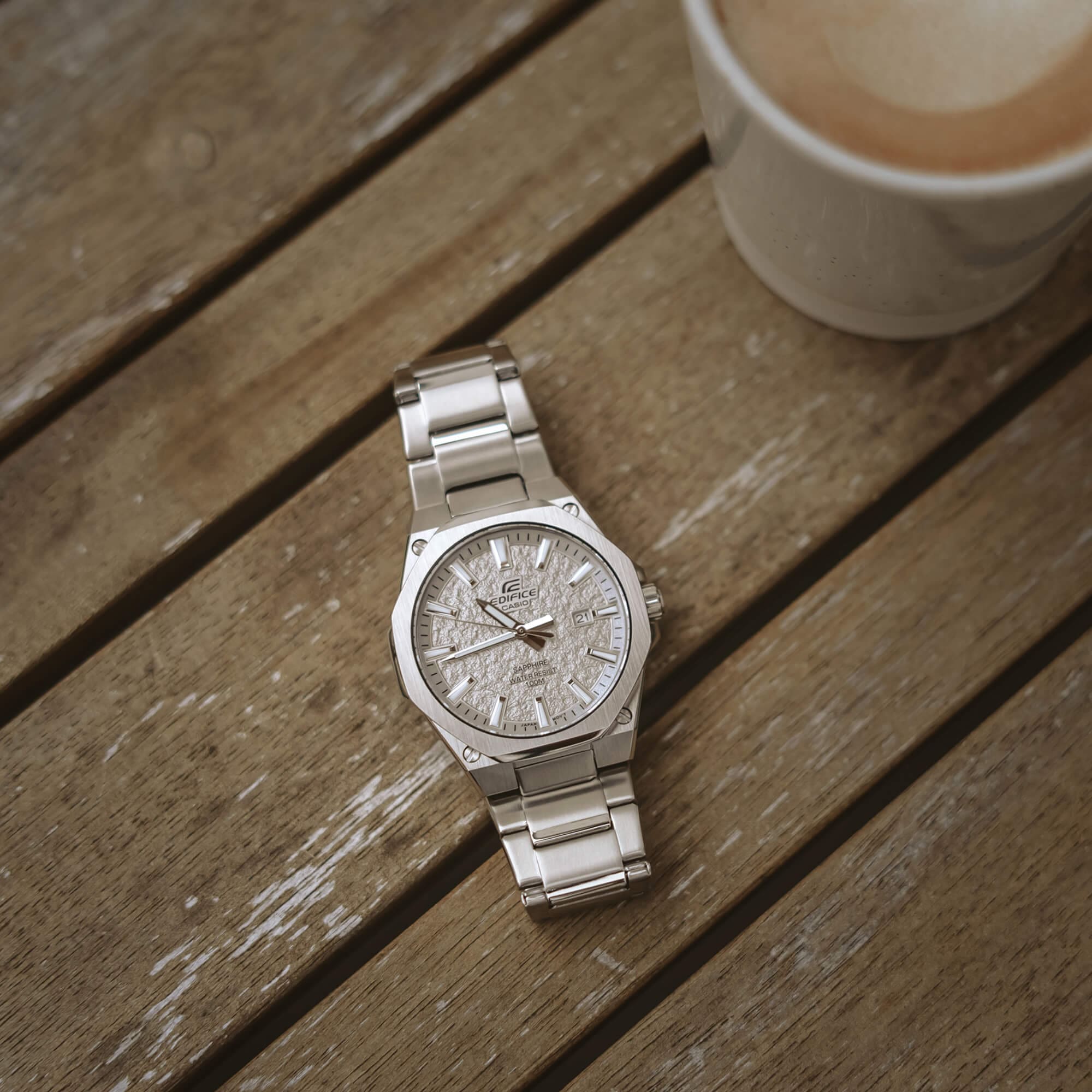 S108DE Reloj Edifice Hombre Acero Inoxidable Plateado - Vista 5