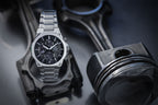 S570D Reloj Edifice Hombre Correa de Acero Esfera Negra - Vista lateral