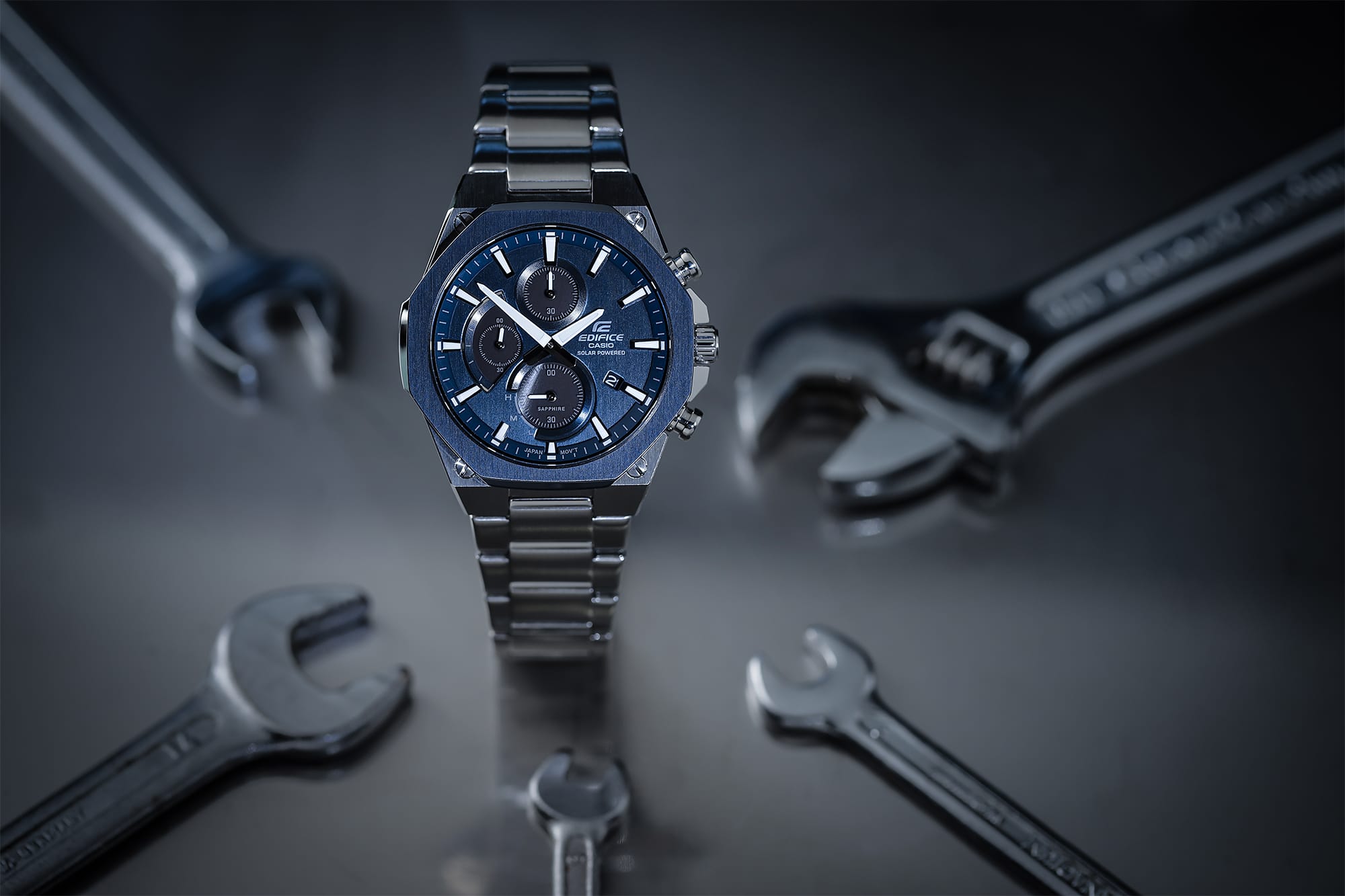 EFS-S570DB-2A Reloj Edifice cristal zafiro para Caballero