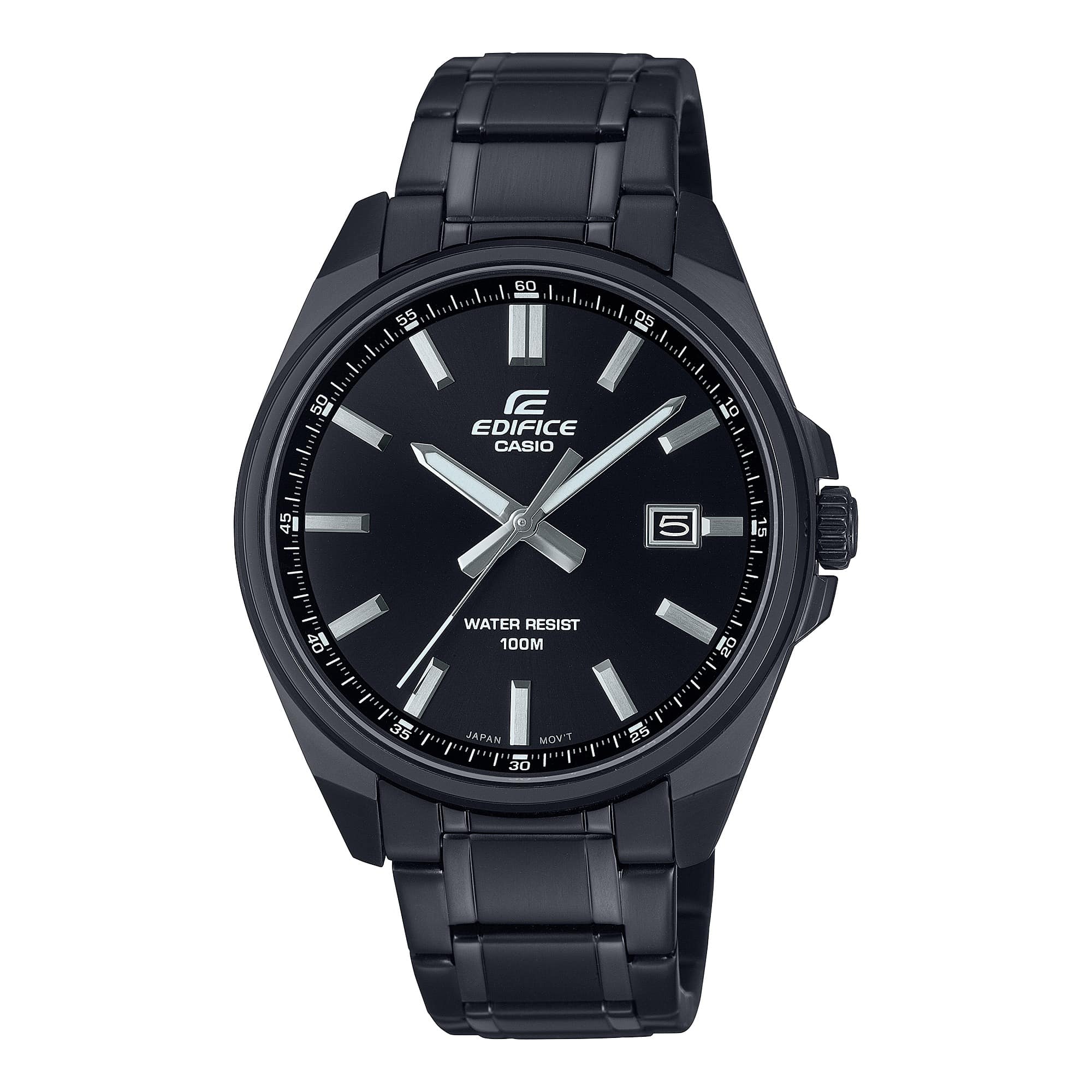 150DC Reloj Edifice Hombre Correa de Acero Negro - Reloj original en Guatemala