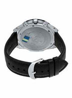 550L Reloj Edifice Hombre Correa Cuero Negro Rojo - Vista trasera