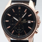 EFV-610ECL-1A Reloj Edifice de hombre pulsera de cuero 49 mm - Cuero Negro