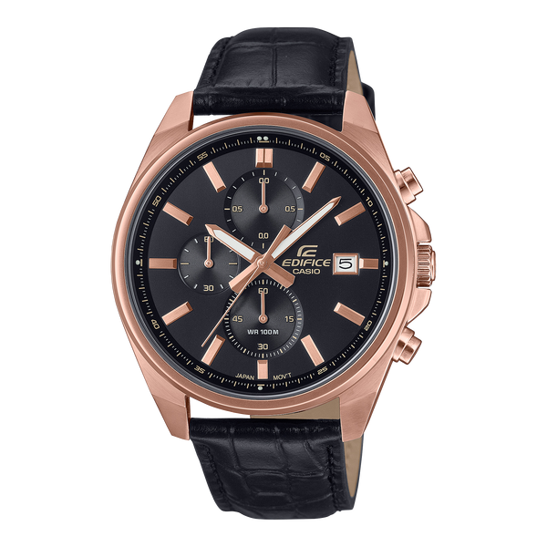 EFV-610ECL-1A Reloj Edifice de hombre pulsera de cuero 49 mm - Cuero Negro