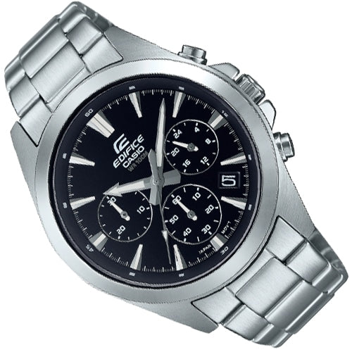 630D Reloj Edifice Hombre Correa Acero Esfera Negra - Vista trasera