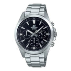 630D Reloj Edifice Hombre Correa Acero Esfera Negra - Reloj original en Guatemala