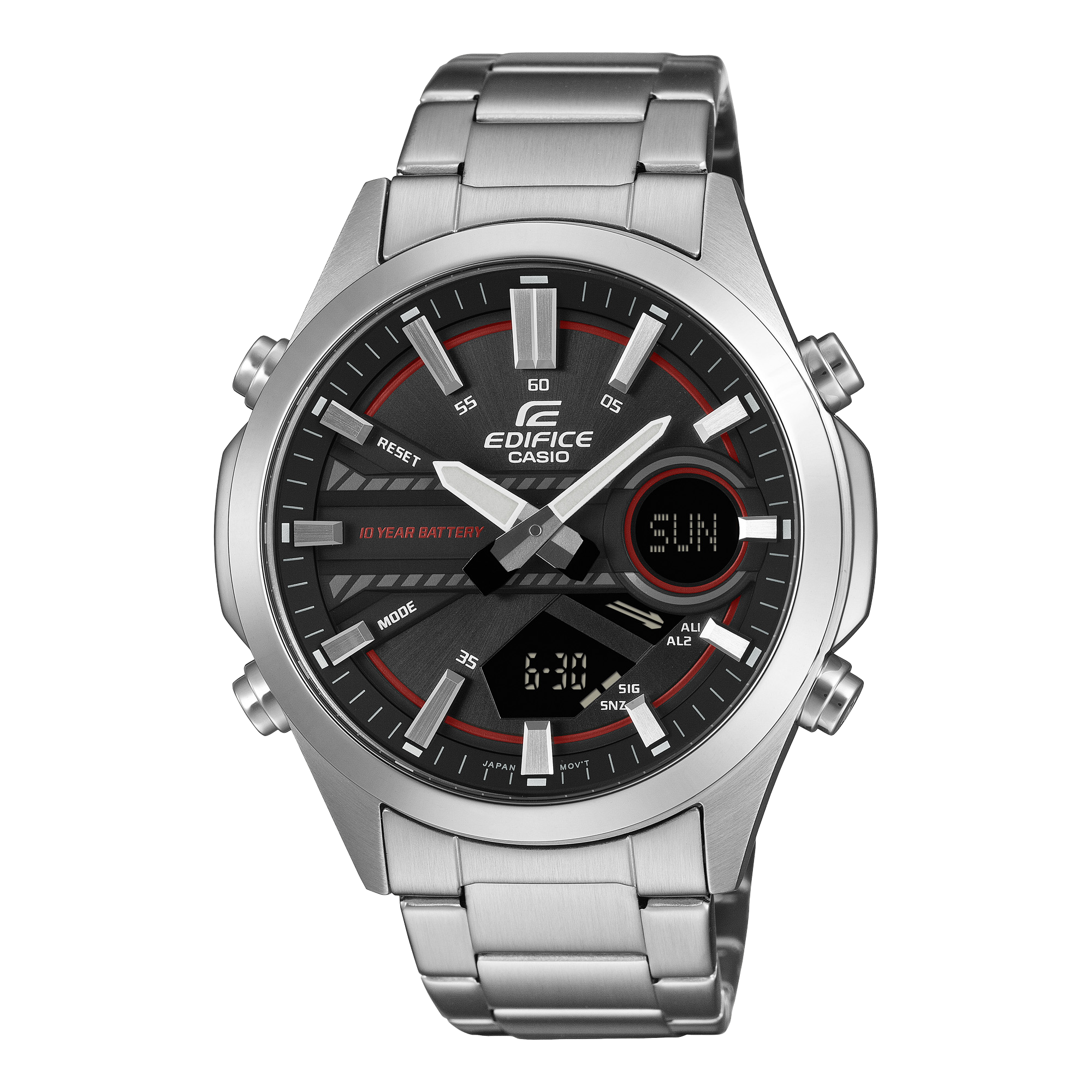 EFV-C120D-1A4 Reloj Edifice de hombre pulsera de metal 10 años de batería