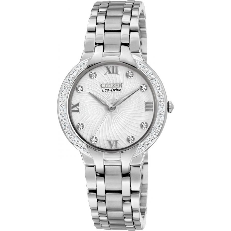 EM0120-58A Reloj Citizen Bella Eco-Drive de mujer correa de metal - Acero Inoxidable Plateado