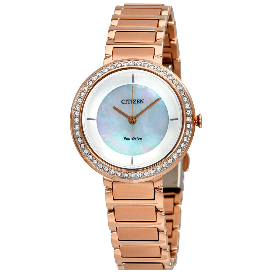 Reloj Citizen Silhouette Crystal Mujer Acero Oro - Vista trasera