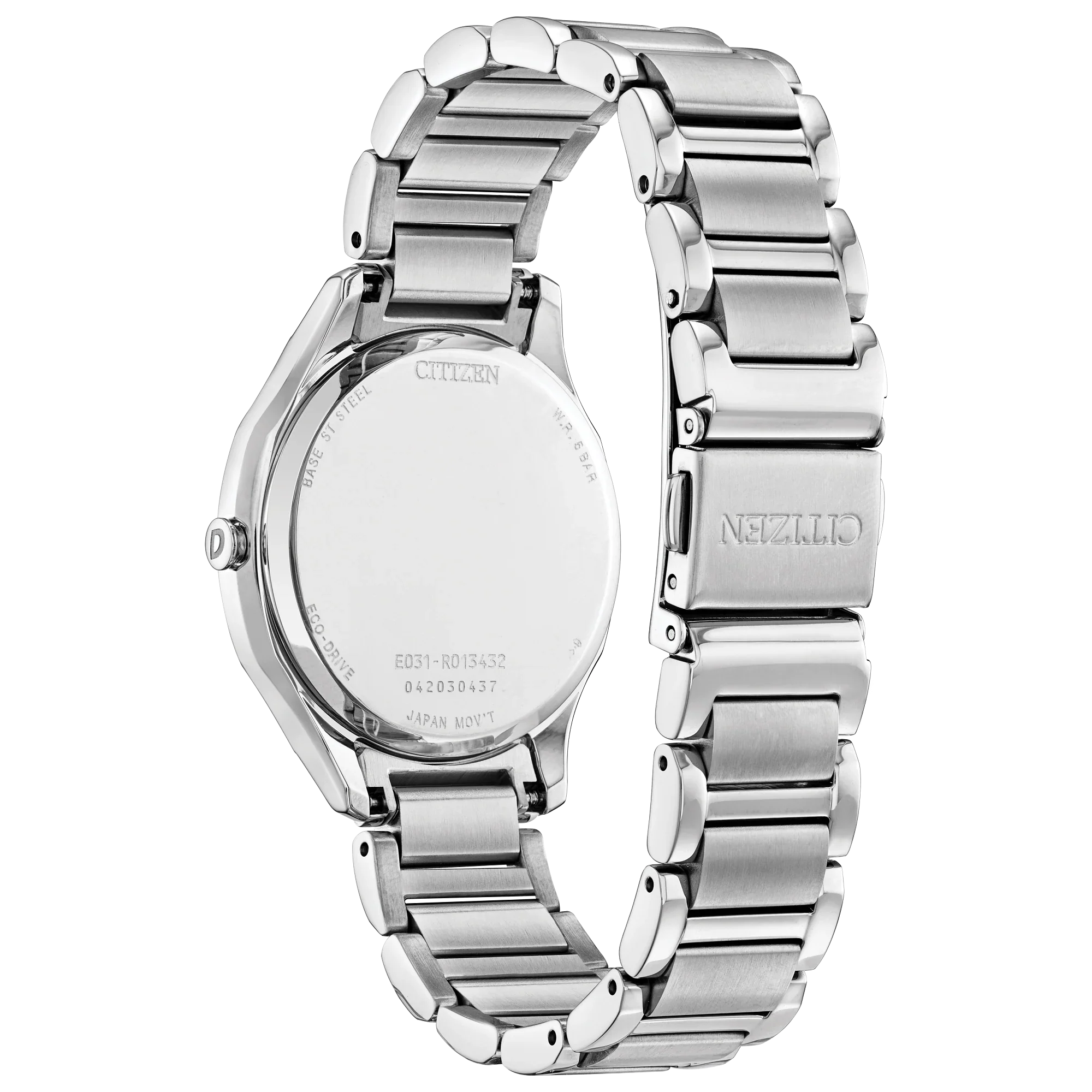 50L Reloj Citizen Eco-Drive Mujer Correa de Acero Azul - Vista lateral