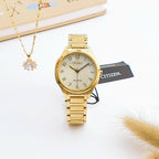 54P Reloj Citizen Weekender de dama banda de metal Eco-drive - Vista trasera