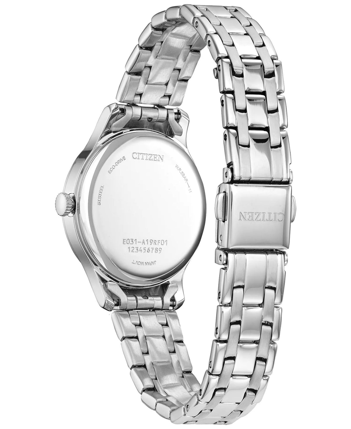 EM0891-58E Reloj Citizen Eco-Drive de dama correa de metal - Acero Inoxidable Plateado