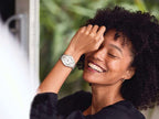 53A Citizen Arezzo Eco-drive Reloj pulsera de metal para mujer - Vista lateral