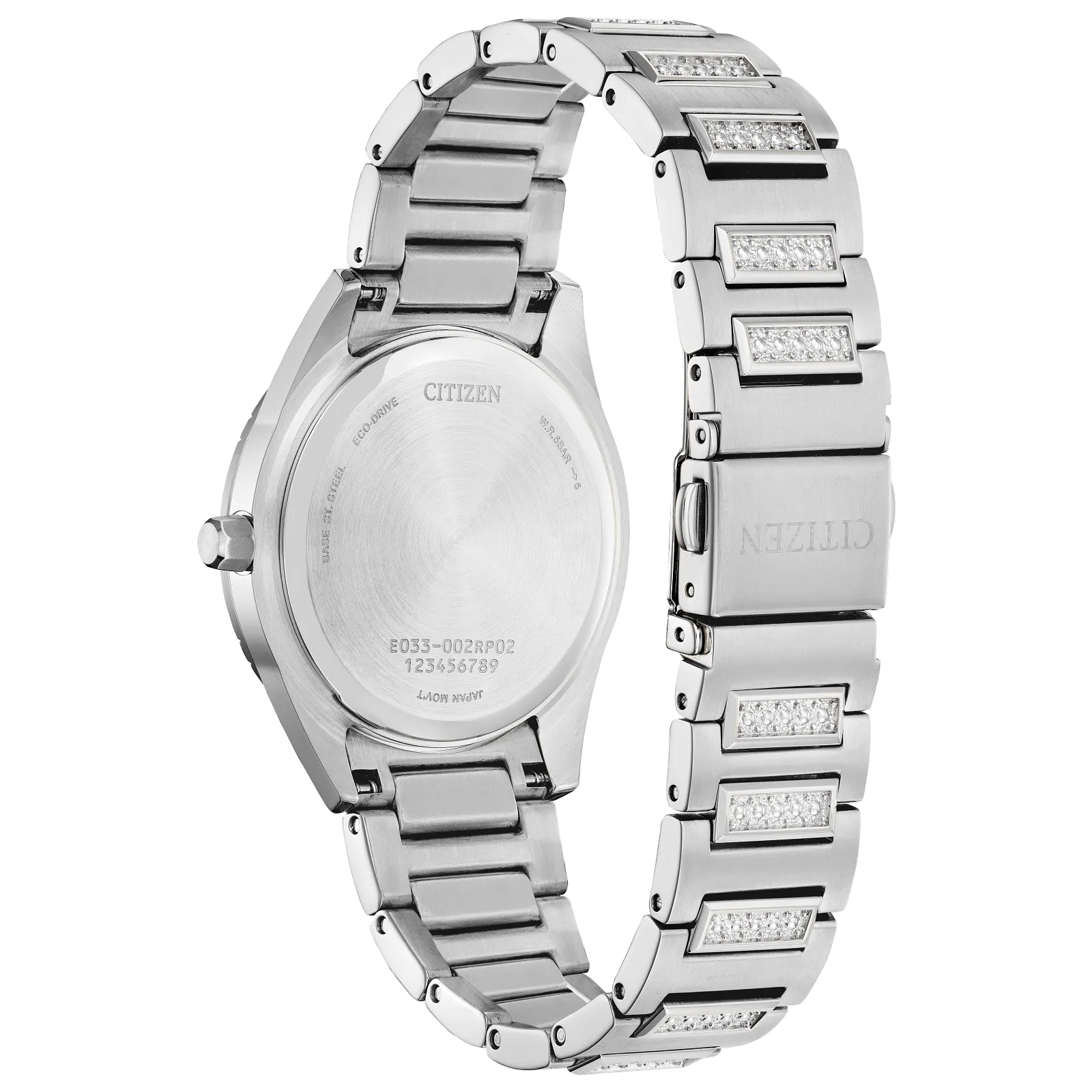 57L Reloj Citizen Silhouette Crystal Eco-drive de dama pulsera de metal 34 mm - Detalle de esfera