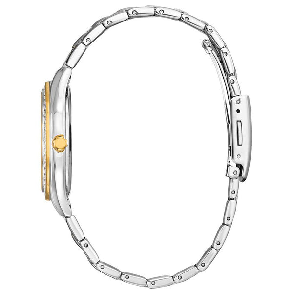 56D Reloj Citizen Crystal Mujer Acero Bicolor Nácar - Vista lateral