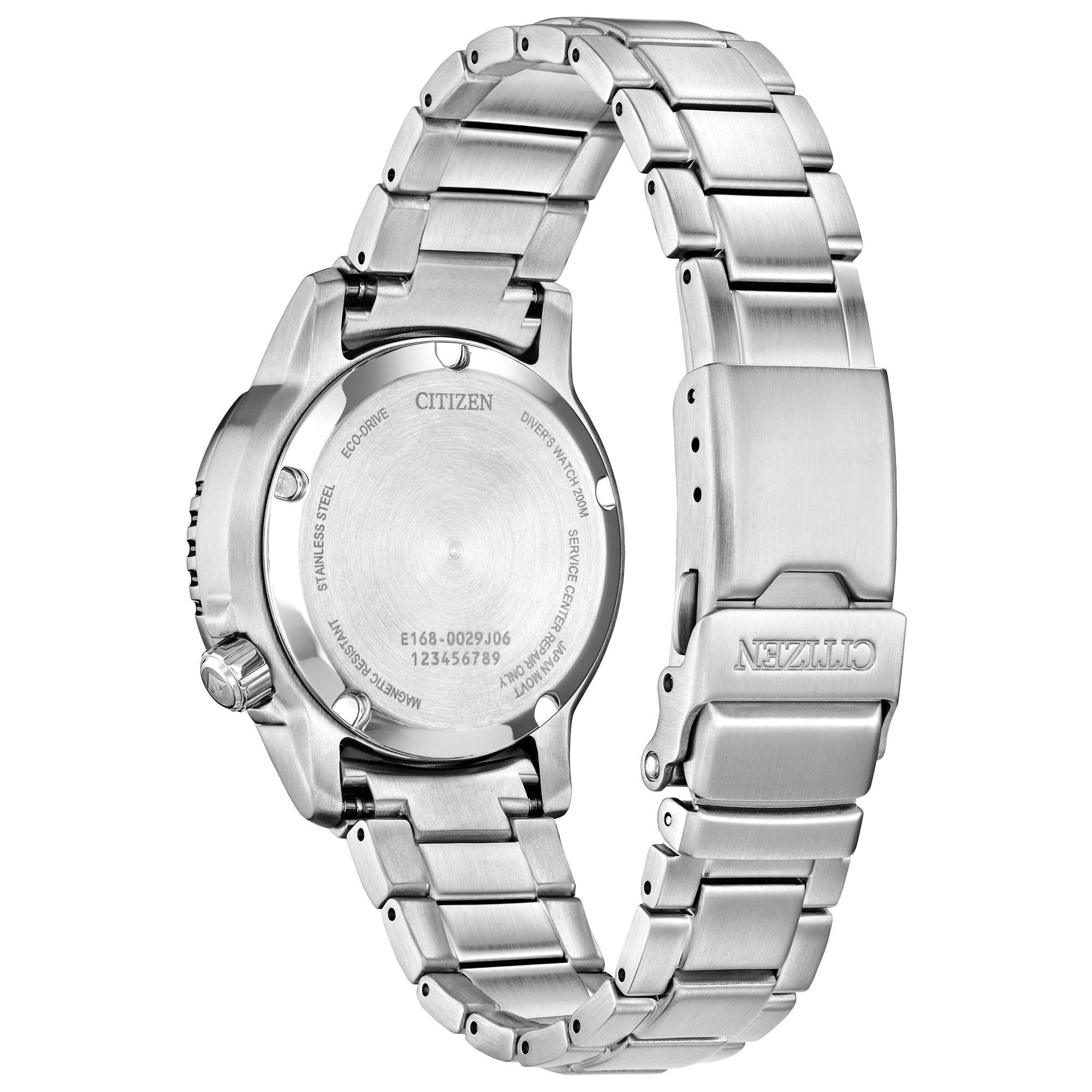 50X Reloj Citizen Promaster de mujer correa de metal - Detalle de esfera