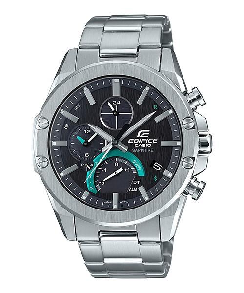 1000D Reloj Edifice Hombre Correa de Acero Esfera Negra - Reloj original en Guatemala