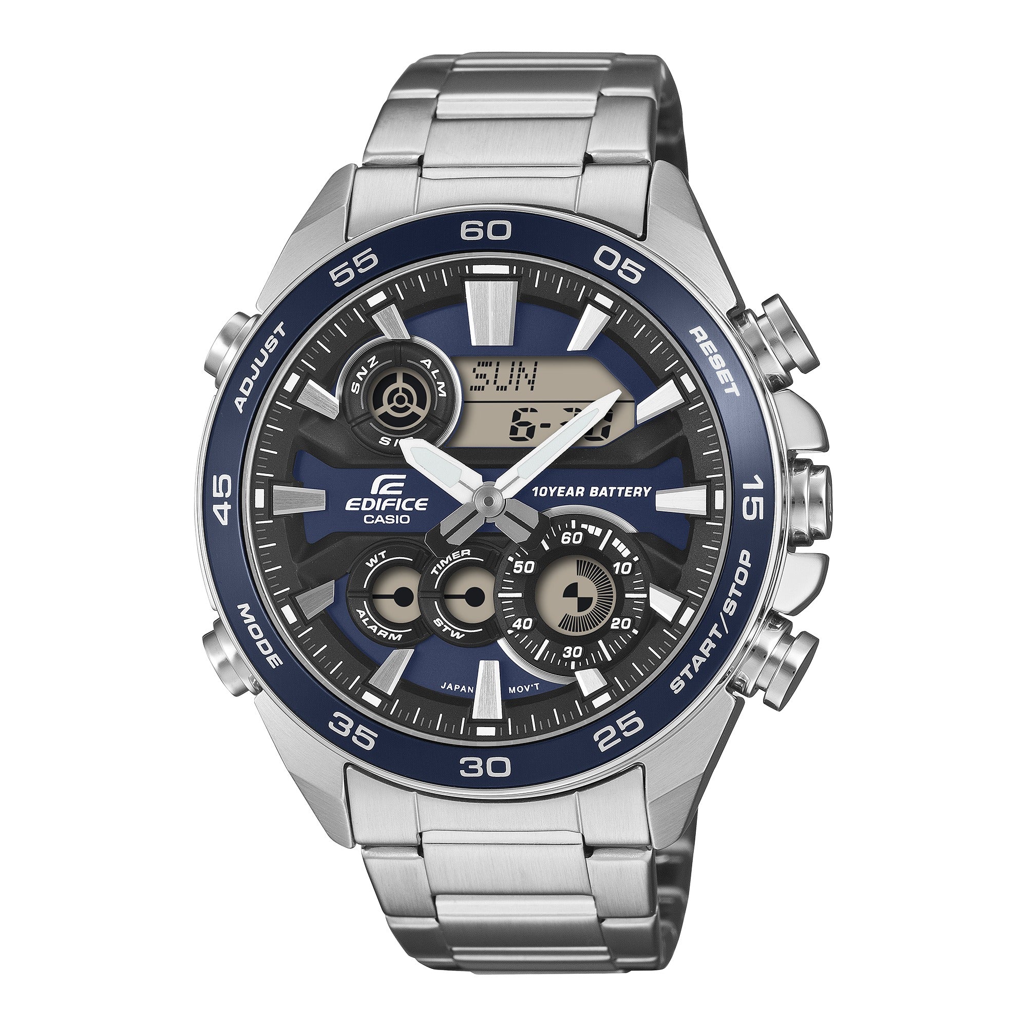 ERA-130D-2A Reloj Edifice de hombre correa de metal - Acero Inoxidable Plateado