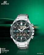 ERA-130D-3A Reloj Edifice de hombre correa de metal - Acero Inoxidable Plateado