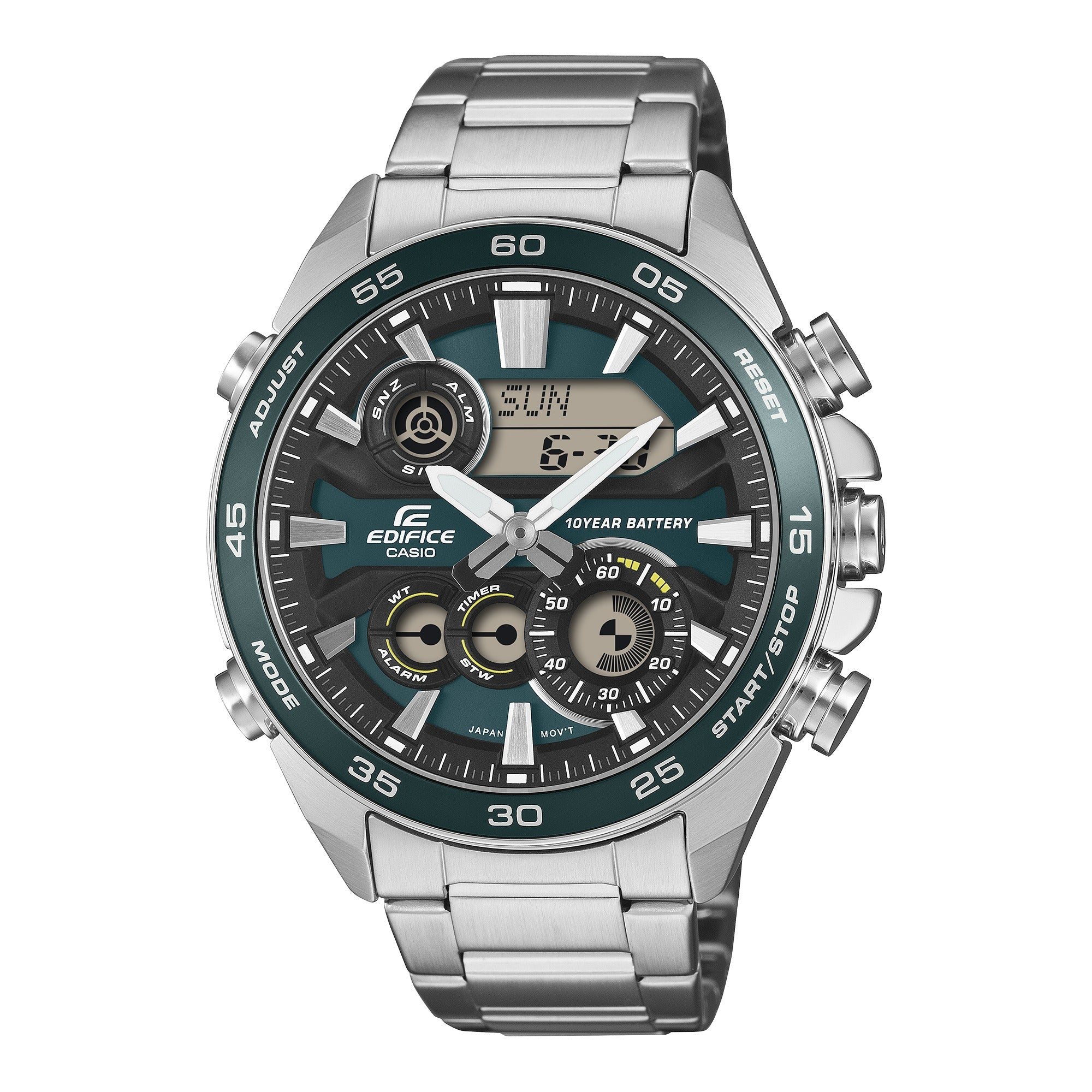 ERA-130D-3A Reloj Edifice de hombre correa de metal - Acero Inoxidable Plateado