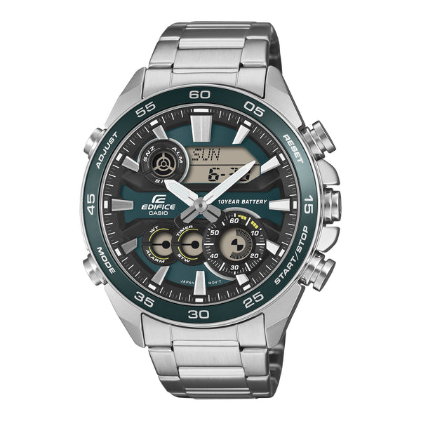 ERA-130D-3A Reloj Edifice de hombre correa de metal - Acero Inoxidable Plateado