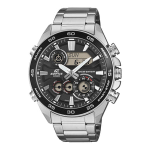 ERA-130D-1A Reloj Edifice de hombre correa de metal 10 años de batería - Acero Inoxidable Plateado