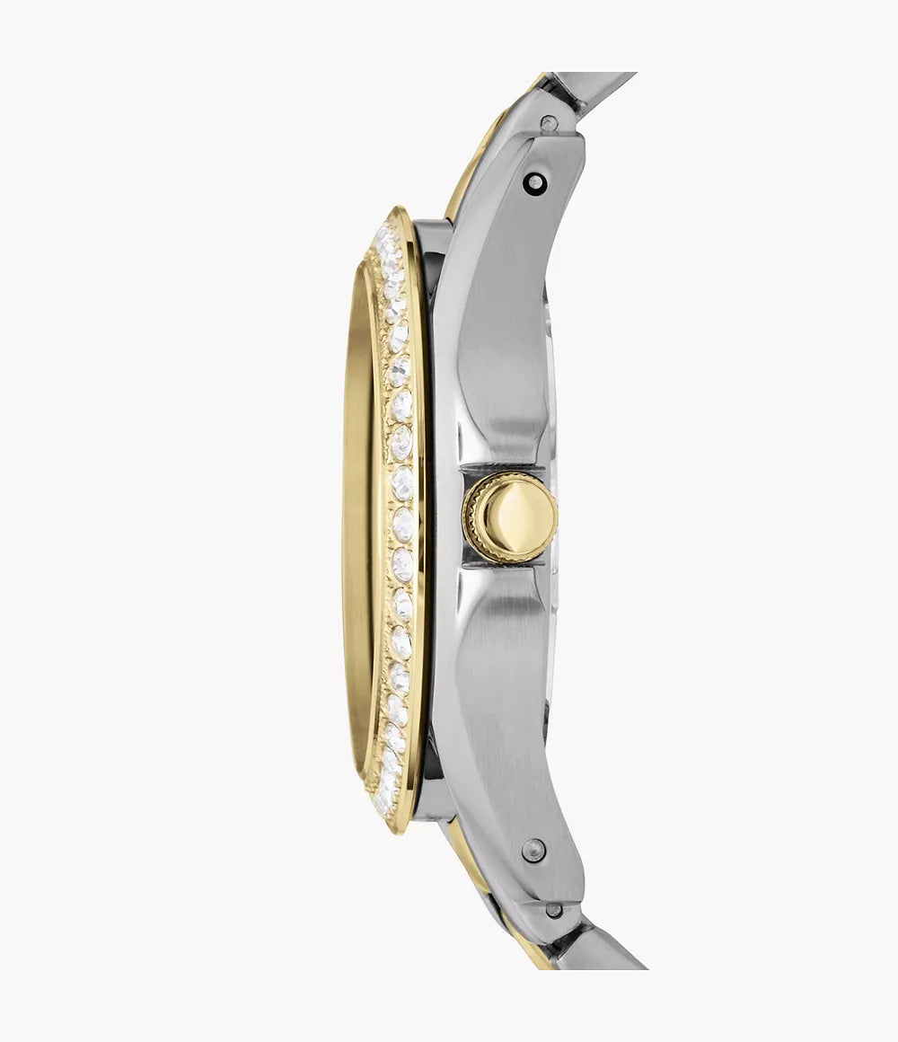 Fossil Reloj Riley de dama pulsera de metal 38mm - Vista lateral
