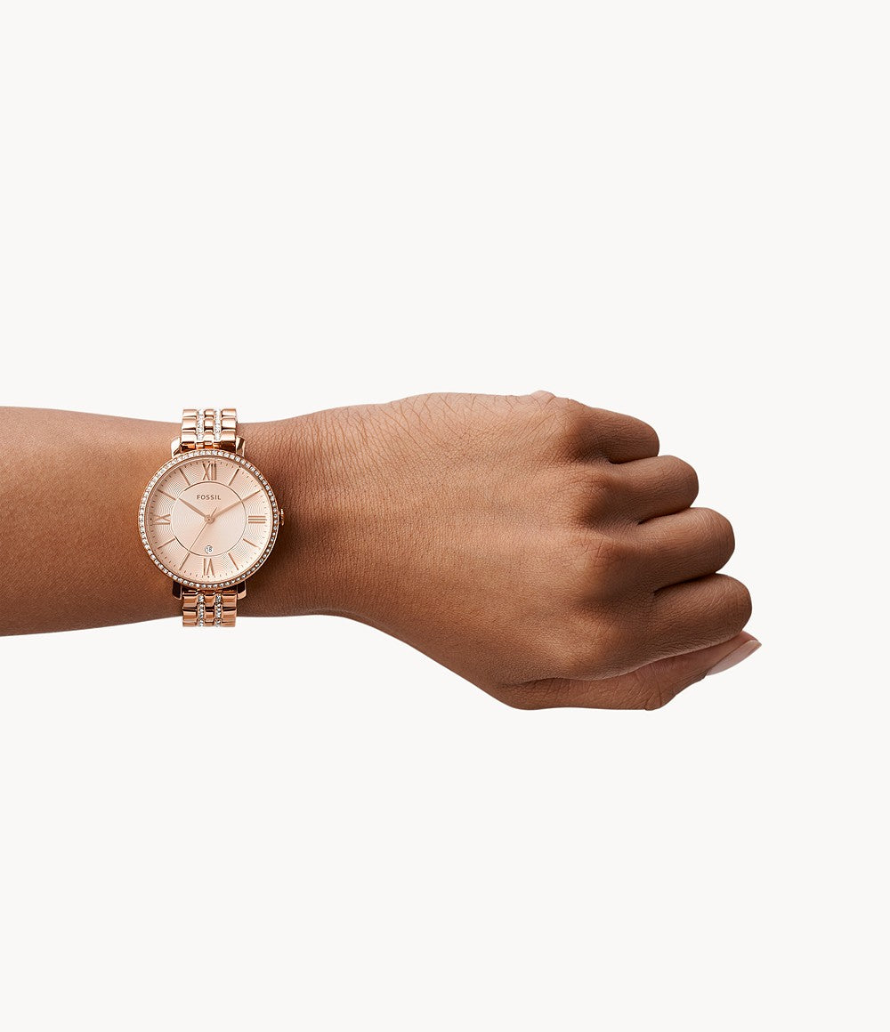 Reloj Fossil Jacqueline Mujer Acero Inoxidable Oro Rosa - Vista lateral