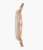 Reloj Fossil Jacqueline Mujer Acero Inoxidable Oro Rosa - Vista trasera