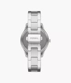 Reloj Fossil Stella Sport Mujer Correa Acero Plateado - Detalle de esfera