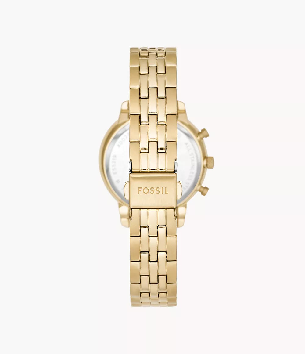 Fossil Reloj Neutra de dama pulsera de metal - Detalle de esfera