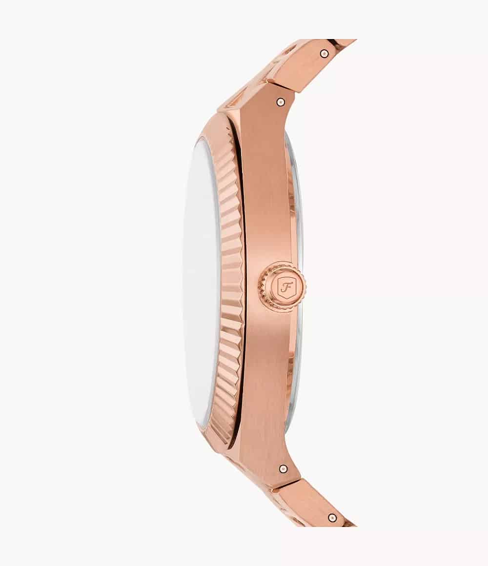 Reloj Fossil Scarlette Mujer Acero Inoxidable Oro - Vista trasera