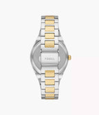 Reloj Fossil Scarlette Mujer Acero Dorado Plateado - Detalle de esfera