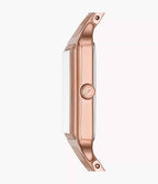 Reloj Fossil Raquel para dama pulsera de metal cuadrado - Vista lateral