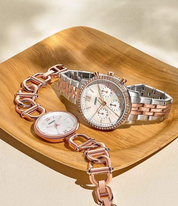 Reloj Fossil Neutra para mujer pulsera de metal - Vista lateral
