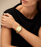 Reloj Fossil Scarlette Mujer Pulsera Acero Dorado - Vista trasera